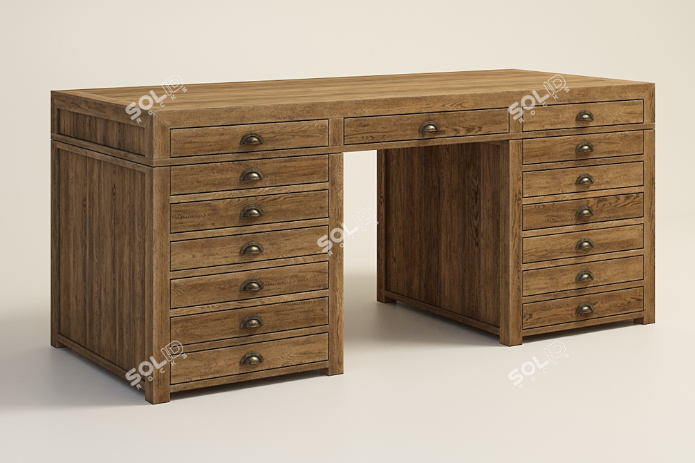 Aston Desk - Stylish & Spacious 180x76x79 cm 3D model image 1