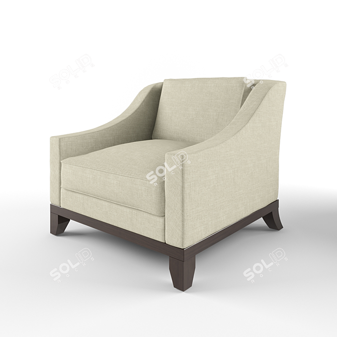 Modern Baker Neue Lounge Chair 3D model image 1