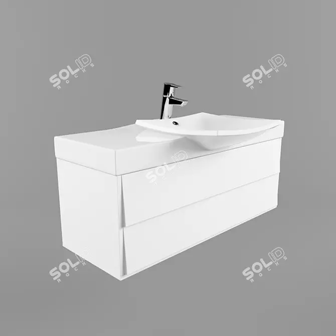 Elegant Jacob Delafon Escale Vanity 3D model image 1