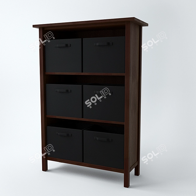 Scandi-Style Drawer Chest 3D model image 1