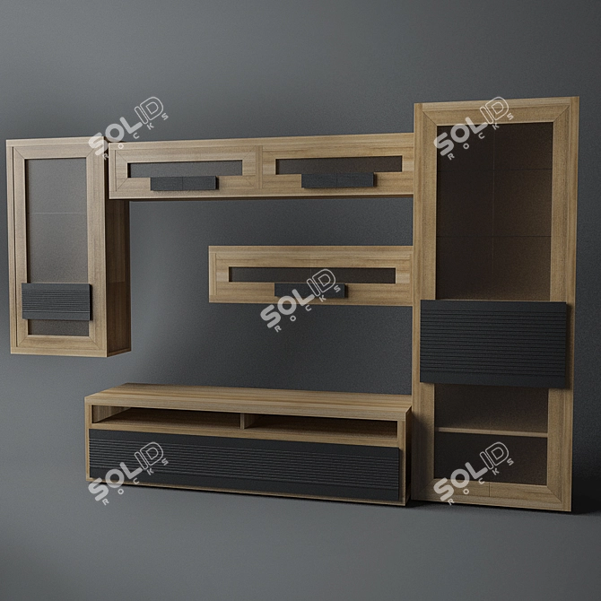 Modern Living Room Furniture Set 3D model image 1