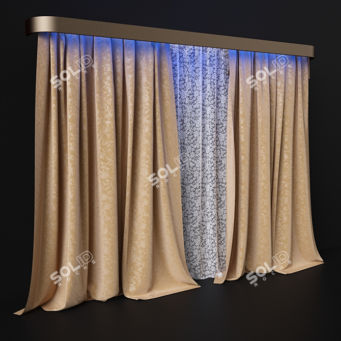 Elegant Drapes for Beautiful Homes 3D model image 1