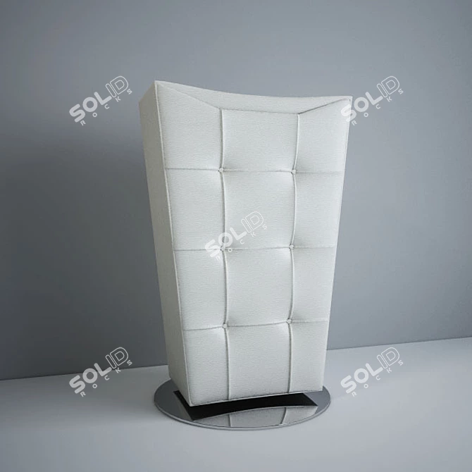 Leather Swivel Bar Stool 3D model image 1