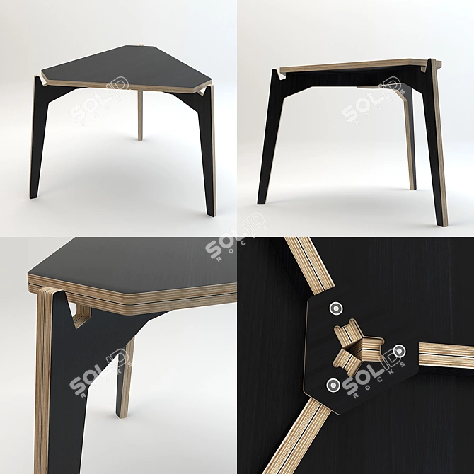 Stylish and Sustainable Plywood Nui 3D model image 1