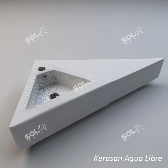 Kerasan Agua Libre Corner Sink 3D model image 1