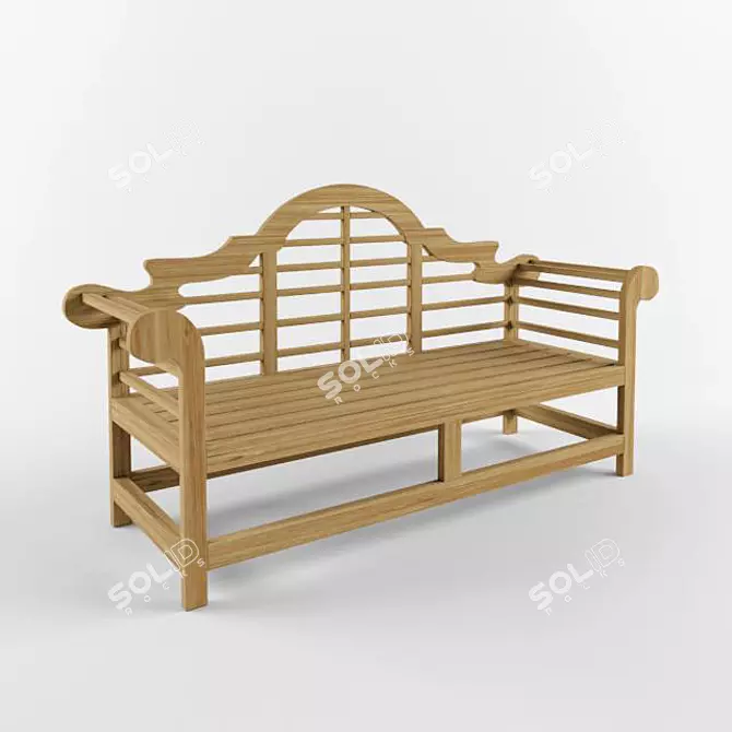 UNOPIU LUTY Bench Sofas 3D model image 1