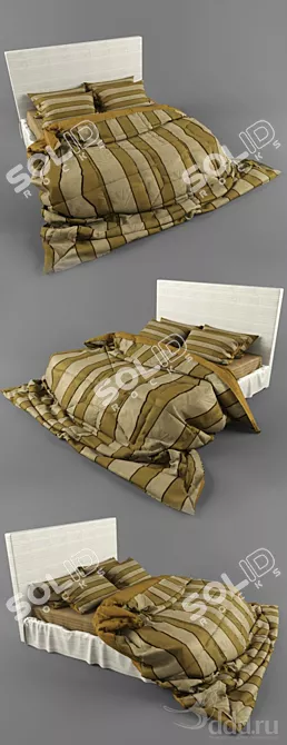 Dreamy Nights Bed Linen Set 3D model image 1