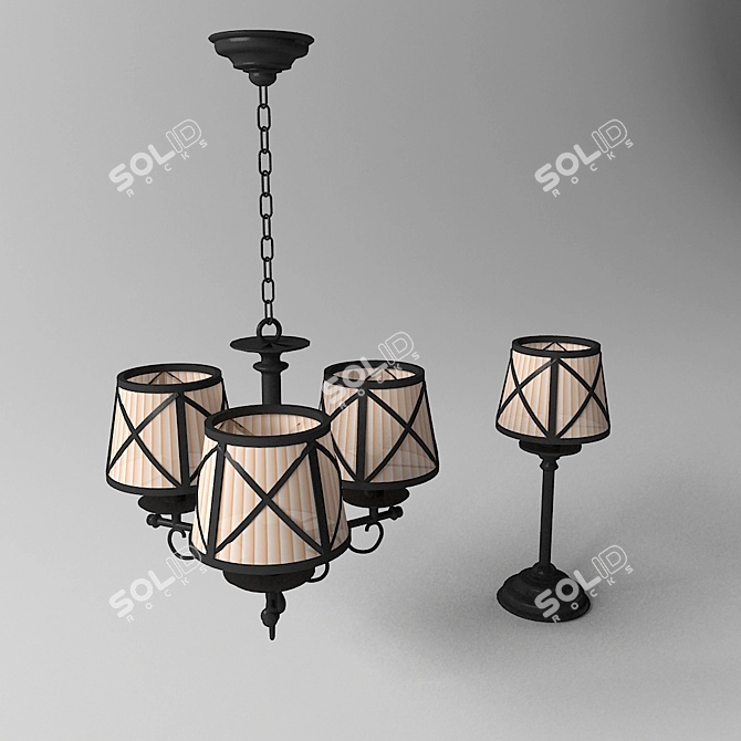 Elegant Illumination: L'Arte Luce Fabrizia 3D model image 1