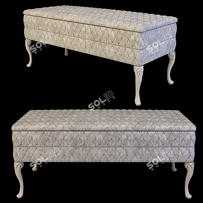 Vintage-inspired Bench by Savio Firmino 3D model image 1