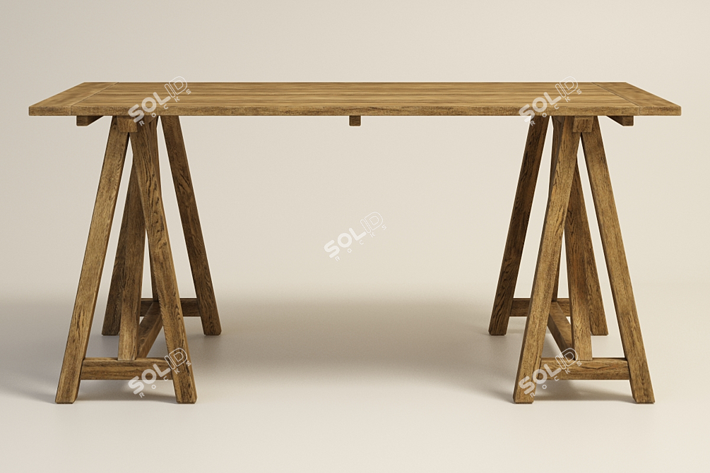 Modern and Sleek Preston Desk 3D model image 1