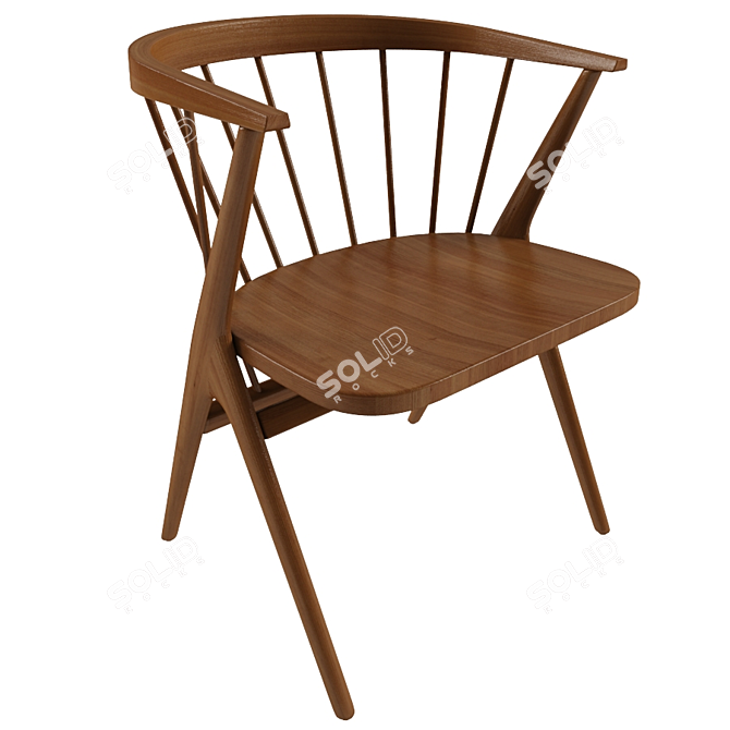 Sleek and Stylish Soren Chair 3D model image 1