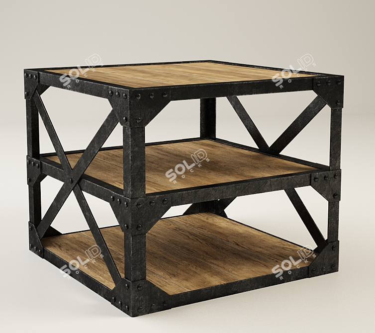 Stylish Tower Side Table - Gramercy Home 3D model image 1