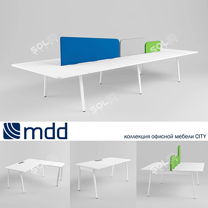 Polish Office Furniture Collection for City Staff 3D model image 1