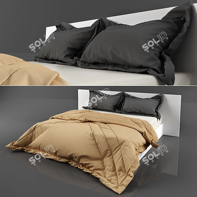 Sleek Bedding Set | Luxurious Linens 3D model image 1