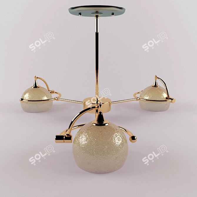 Spherical Shade Chandelier 3D model image 1