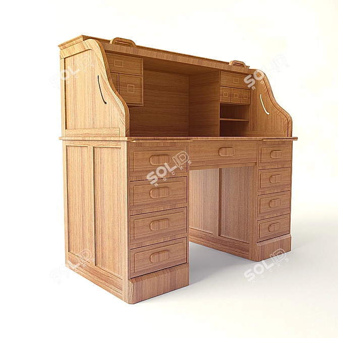 Classic Office Desk | Bureau of Historic 3D model image 1