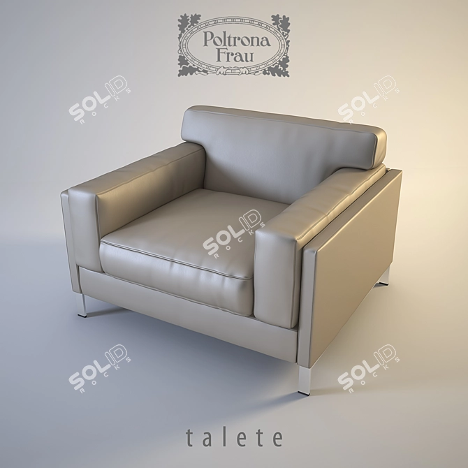 Elegant Talete Armchair by Poltrona Frau 3D model image 1