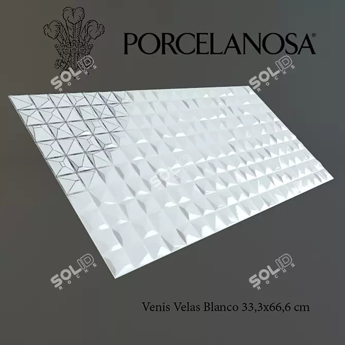 Elegant Blanco Porcelanosa Tiles 3D model image 1