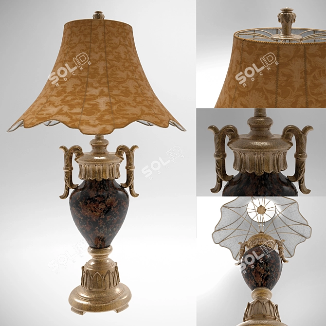 Elegant Illumination: Classic Desk Lamp 3D model image 1