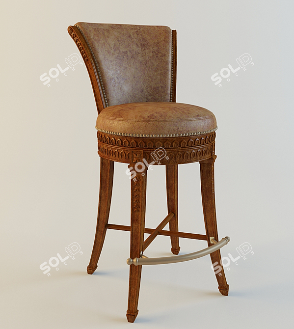Elegant Lido Finished Mahogany: Exquisite Maitland Smith 3D model image 1