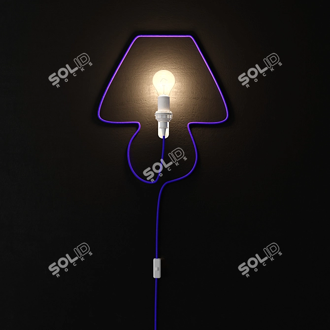 Elegant Indigo Table Lamp 3D model image 1