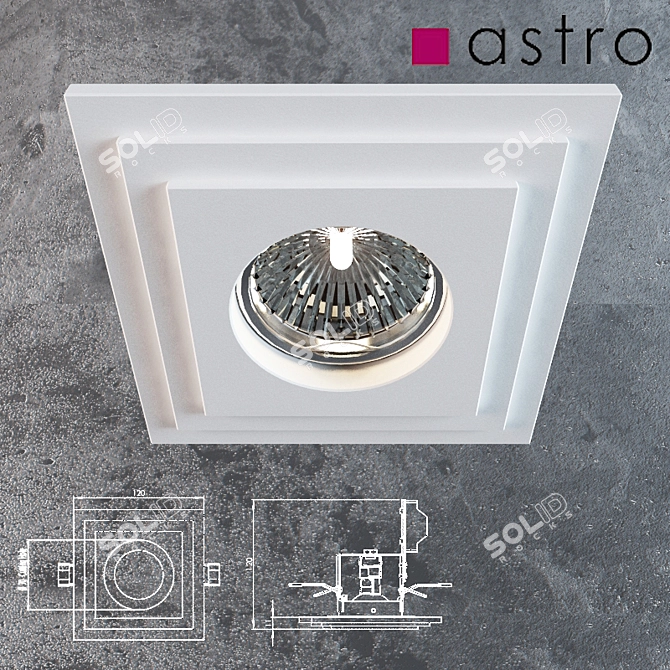 Astro 5584 Brembo Square LED 3D model image 1
