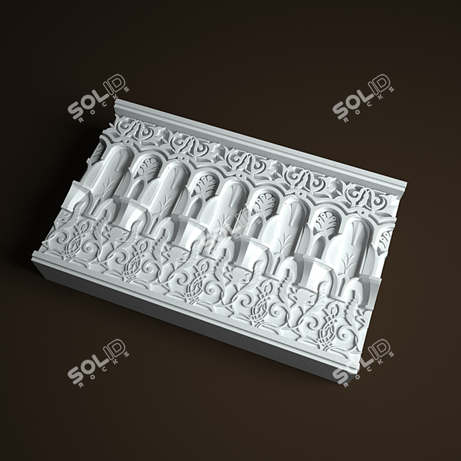 Authentic Arabic Cornice - Exquisite Elegance! 3D model image 1