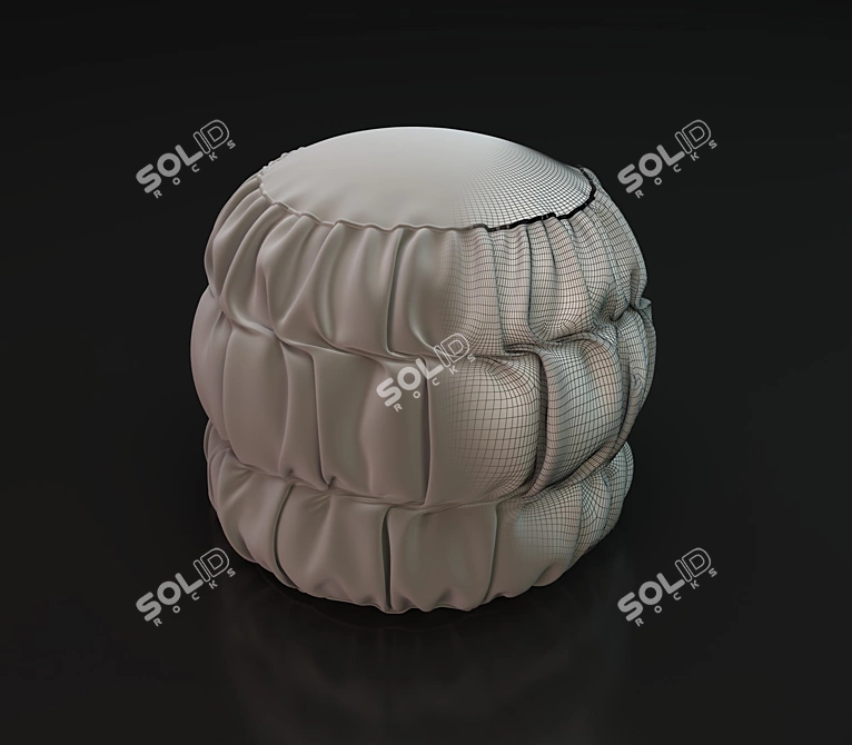 Cozy Cloud Pouffe 3D model image 1