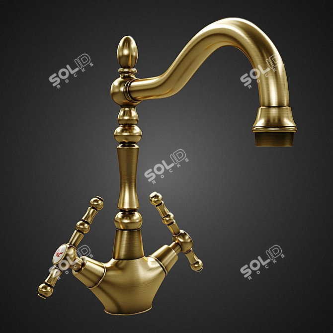 Elegant Vintage Faucet 3D model image 1