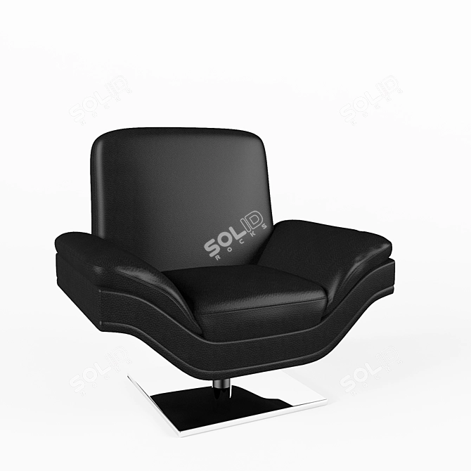 Luxury Italian Swivel Chair 3D model image 1