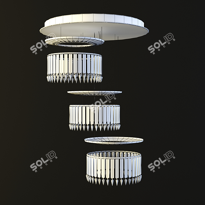 Glamorous Baccarat Lady Crinoline 3D model image 2