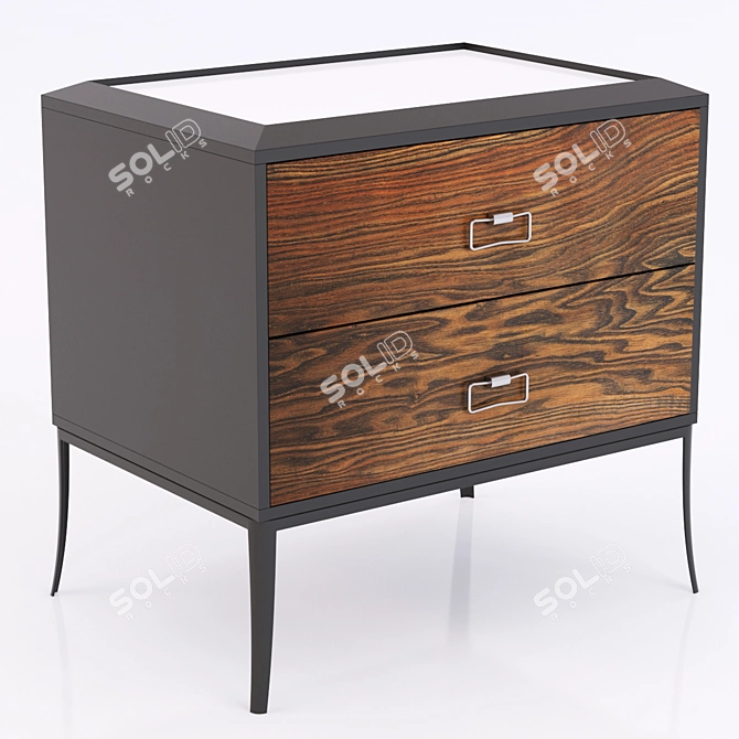 Elegant Papillion Chest by Baker 3D model image 1