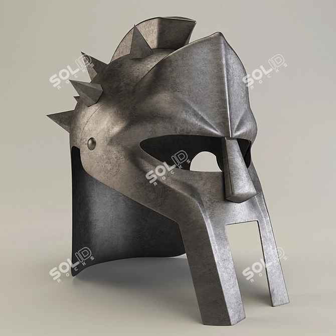 Warrior's Pride: Gladiator Helmet 3D model image 1