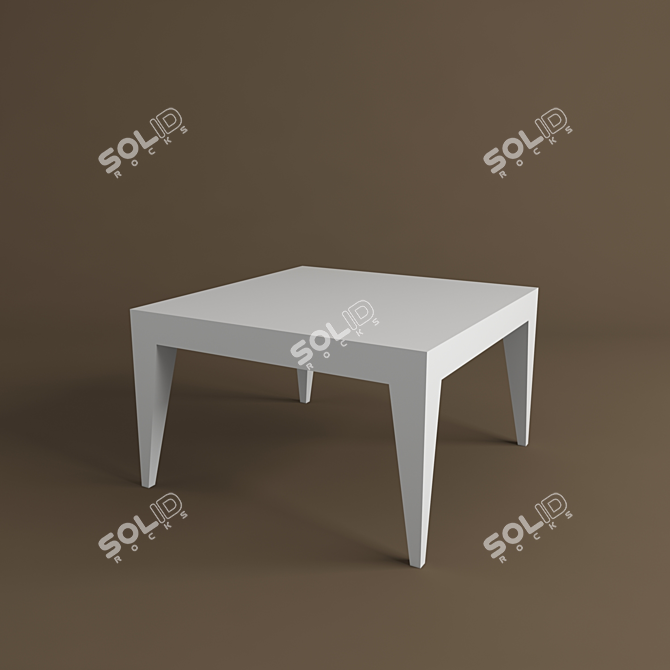 Modern Plastic Coffee Table 3D model image 1