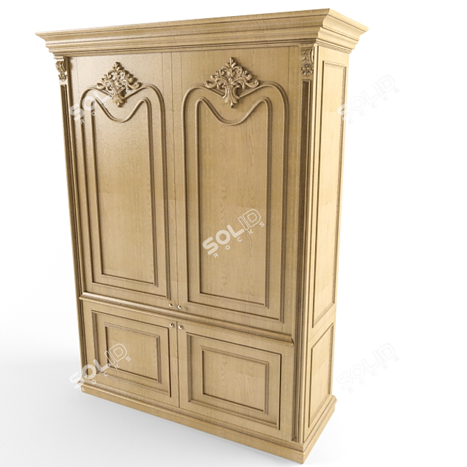 Luciano Zonta Wardrobe: Elegant Storage Solution 3D model image 1