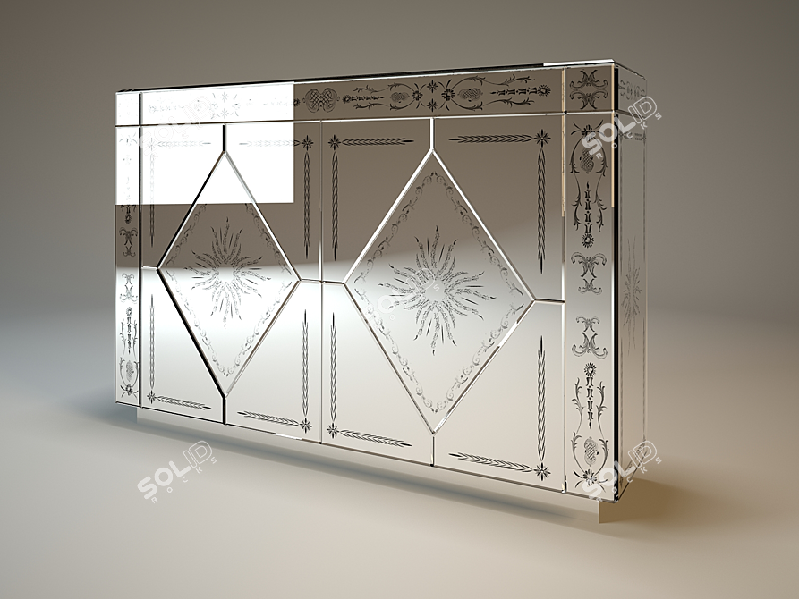 Elegant Venetian Chest of Drawers 3D model image 1