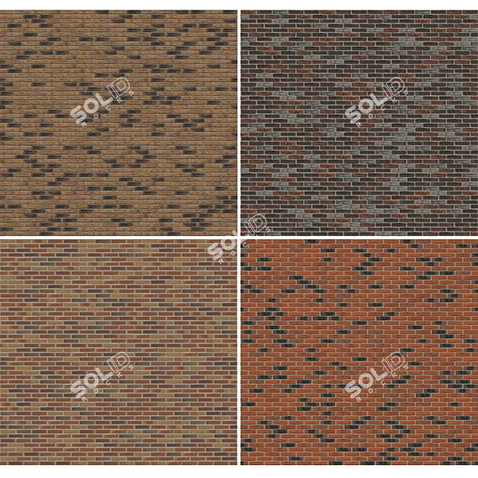 High-Res Seamless Brick Texture 3D model image 1