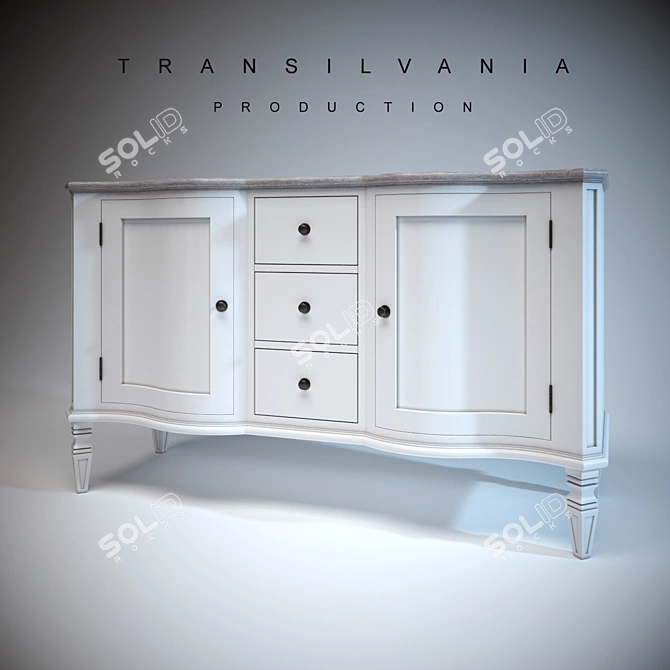 Transilvania Antique Dresser 3D model image 1