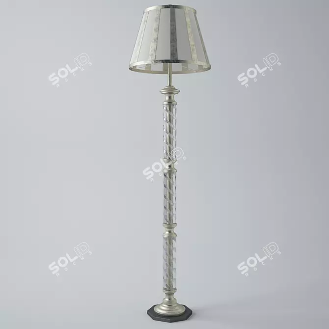 Elegant Traditional Floor Lamp 3D model image 1