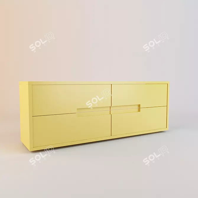 Modern Low Dresser: Latitude FS 3D model image 1