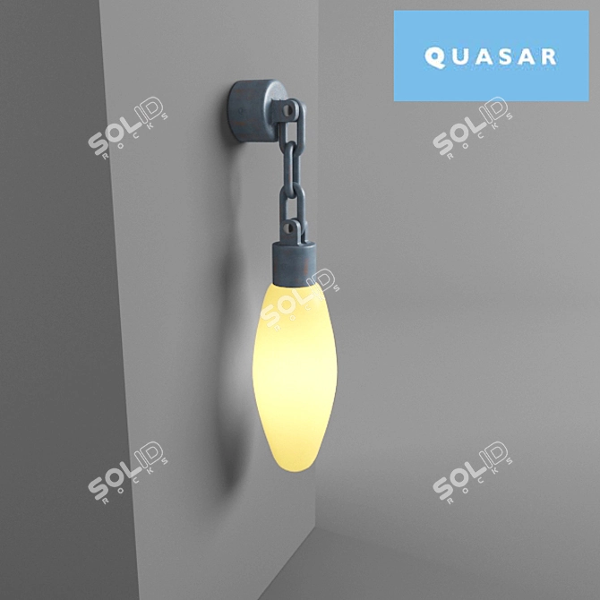 Quasar Just That Aluminum Light Sconces 3D model image 1