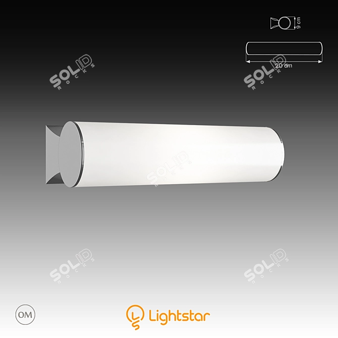 Sleek Lightstar Art - Simplistic Elegance 3D model image 1