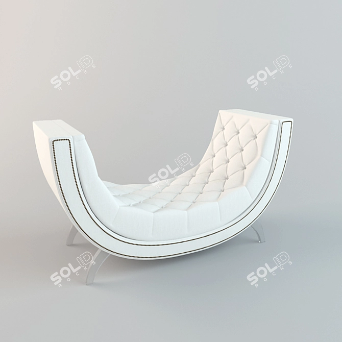 Elegant Curve Sofa FS 3D model image 1