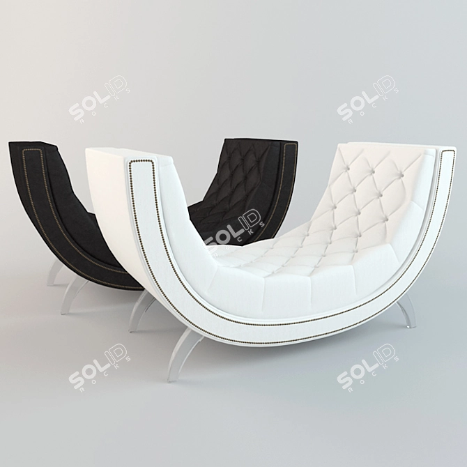 Elegant Curve Sofa FS 3D model image 2