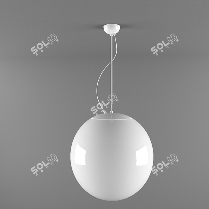 Adria Collection: White & Chrome 2-Model 200x50 Pendant 3D model image 2