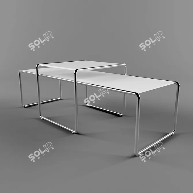 Elegant Laccio Table by Breuer 3D model image 1