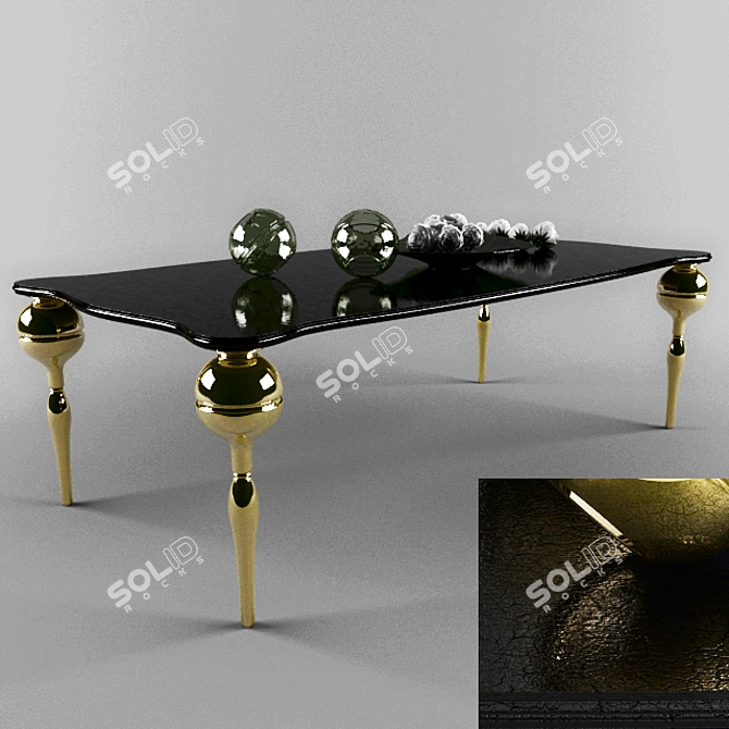 Elegant Cattelan Italia Dining Table 3D model image 2