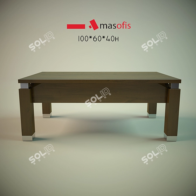 Minimalist Coffee Table: Masofis 3D model image 1