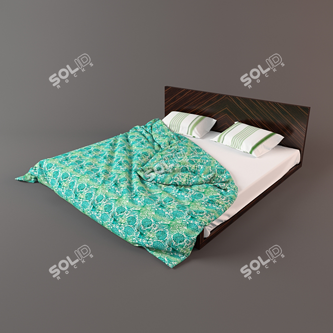 CozyDream Double Bed 3D model image 1