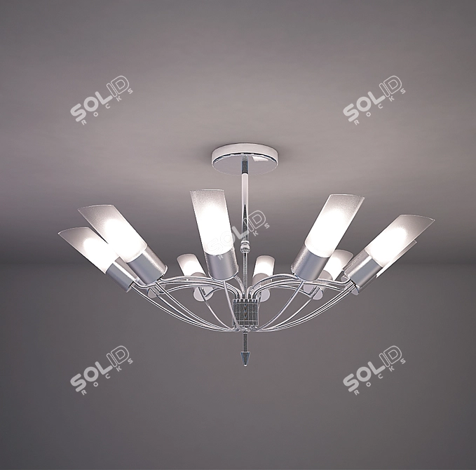 Modern Lussole Lano Chandelier 3D model image 1